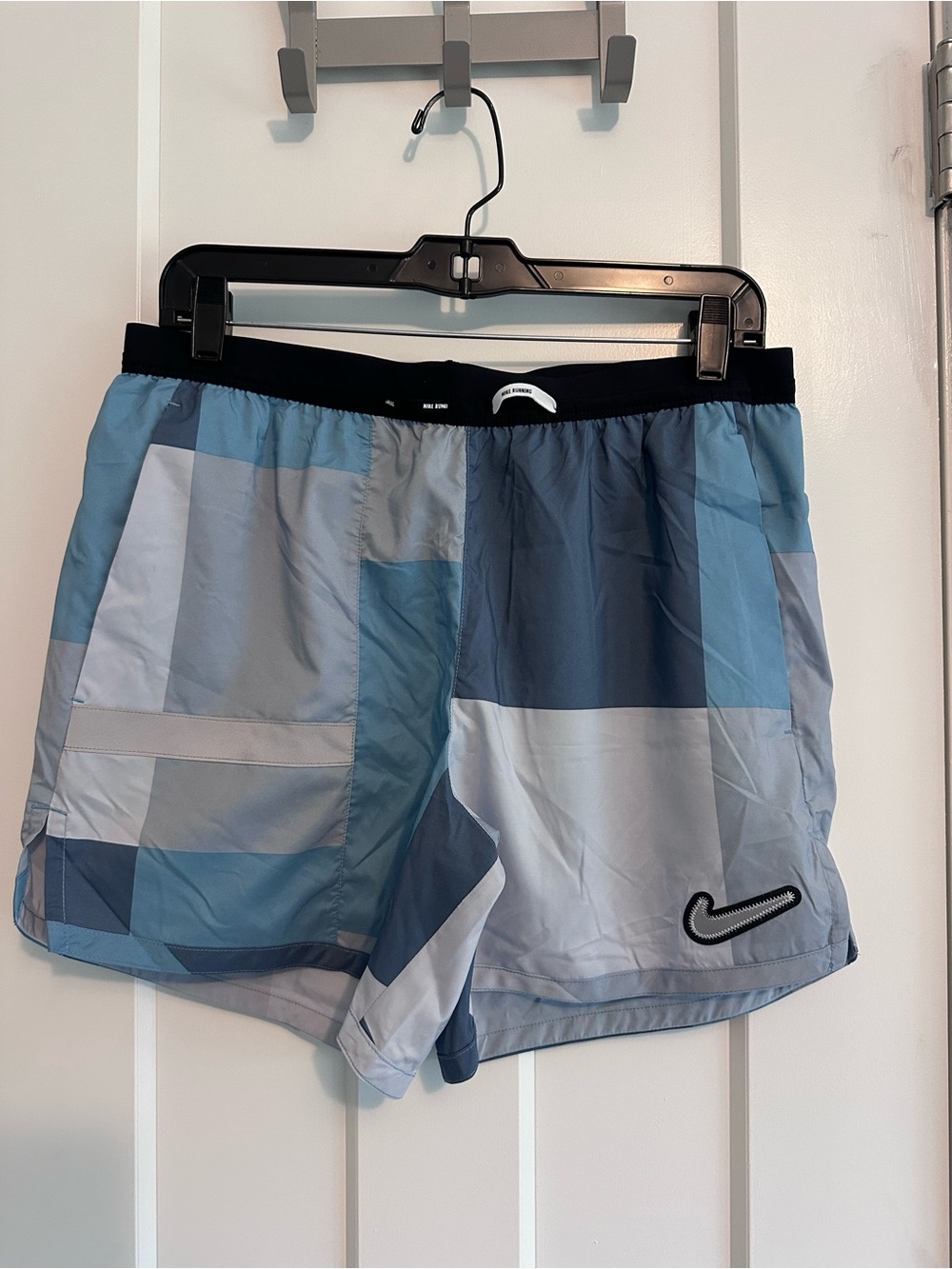 Nike DriFit Women’s Blue Geo Print Running Shorts
